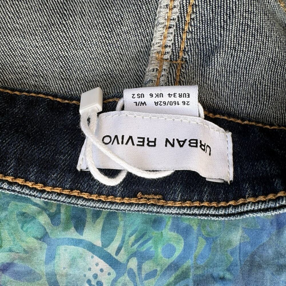 Urban Revivo Dark Blue Bootleg Jeans Size 2 Denim Long Leg - Picture 5 of 10